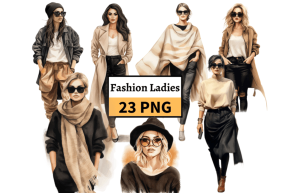 Autumn Elegance: Styling Your Projects with Fashion Clipart