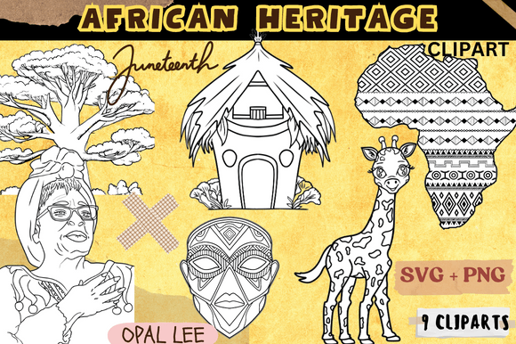 Celebrate Culture: 9 African Heritage Cliparts for Meaningful Design