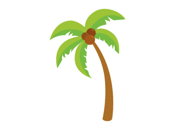 Coconut Tree Beach Vector Illustration: Your Go-To Tropical Asset