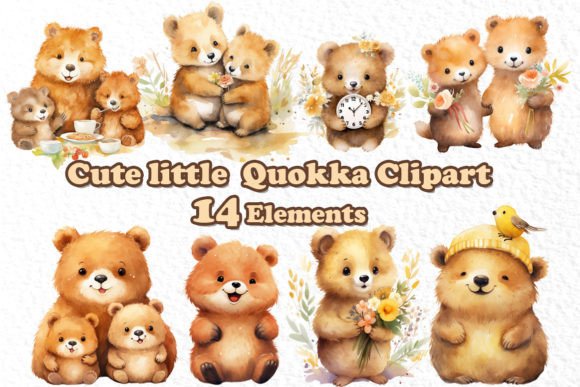 Cute Little Animals Clipart Quokka Png: A Designer's Delight
