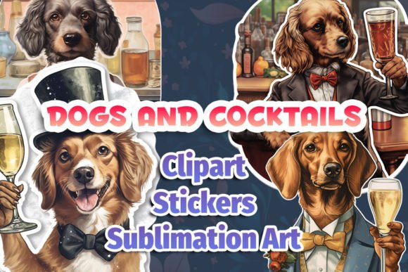 Dogs and Cocktails Clipart: A Playful Design Asset Guide