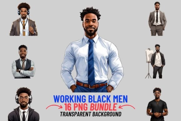 Elevate Your Brand with Watercolor Working Black Men Sublimation