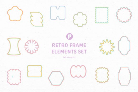 Inject Playful Energy with the Retro Frame Elements Set