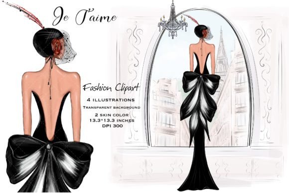 Parisian Chic: Using Paris Girl Fashion Clipart in Design
