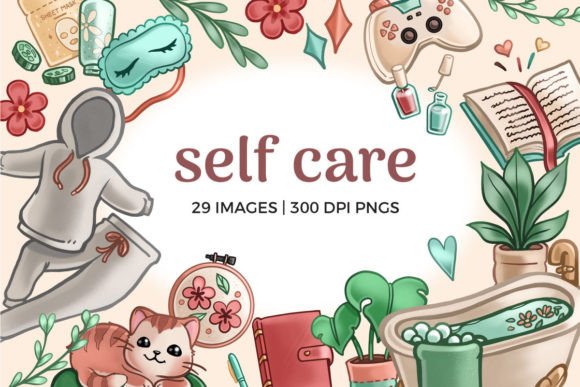 Self Care Clipart: 29 Illustrations to Enhance Your Projects