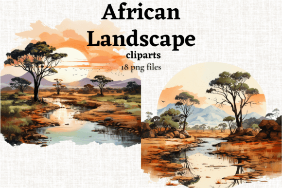 Unlocking the African Spirit: A Design Guide for the Safari Landscape Clipart Bundle