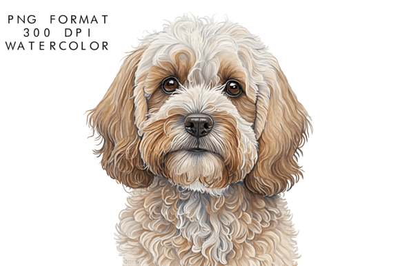 Watercolor Cockapoo Dog Sublimation: A Designer's Asset