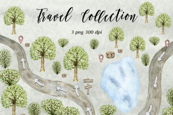 Watercolor Travel Map Illustration PNG: A Designer's Guide